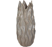 Vase Feines Steingut Beige 16.5x16.5x40.5cm