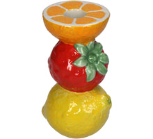 Kerzenständer Früchte Feines Steingut Multi 8,5x7,5x14,2cm