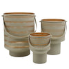 Laterne Beige Metall 21x19x25cm Set/3