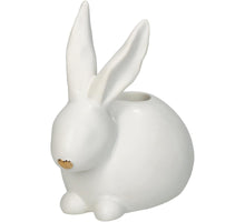 Kerzenhalter Hase Porzellan Weiß 10x6.5x9.5cm