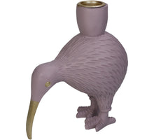 Kerzenhalter Vogel Polyresin Flieder 12,5x7x14,5cm