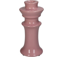 Kerzenhalter Feines Steingut Rosa 8x8x18cm