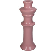 Kerzenhalter Feines Steingut Rosa 8x8x24cm
