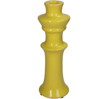 Kerzenhalter Feines Steingut Gelb 8x8x24cm