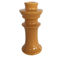 Kerzenständer Feines Steingut Ocker 8x8x18cm