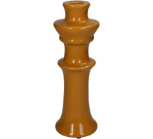 Kerzenständer Feines Steingut Ocker 8x8x24cm
