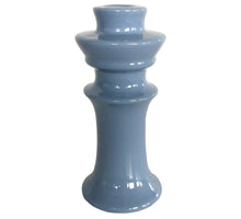 Kerzenständer Feines Steingut Blau 8x8x18cm
