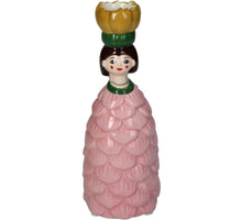 Kerzenhalter Blumenmädchen Dolomit Rosa 6.2x6.3x17.9cm