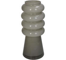Vase Glas Elfenbein 12x12x30cm