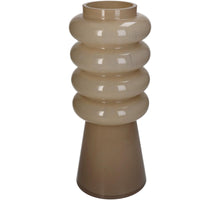 Vase Glas Beige 12x12x30cm