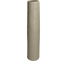 Vase Feines Steingut Beige 8,9x8,9x40cm