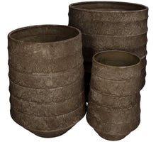 Planter Brown 34x34x39cm set of 3 pcs