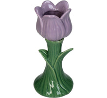 Vase Tulpe Feines Steingut Flieder 7,5x7,5x15,8cm