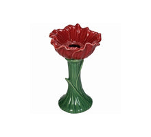 Vase Mohn Feines Steingut Rot 12x12x19,7cm