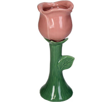 Vase Rose Feines Steingut Rosa 7,9x7,7x21,5cm