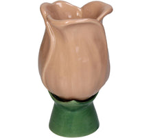 Vase Tulpe Feines Steingut Pfirsich 9.5x9.5x17cm