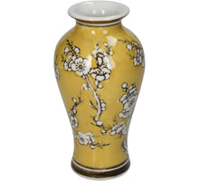 Vase Porzellan Gelb 9x9x18cm