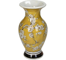 Vase Porzellan Gelb 10.5x10.5x20cm