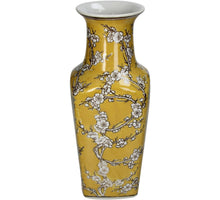 Vase Porzellan Gelb 14.5x14.5x35cm