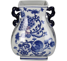 Vase Porzellan Blau 22x19x29,5cm