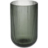 Becher Streifen Glas Grau 8x8x13cm