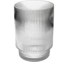Vase Streifen Glas Klar 16x16x22cm