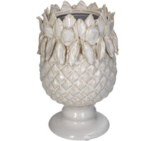 Vase Stoneware White 14x14x22cm