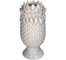 Vase Stoneware White 16x16x33.5cm