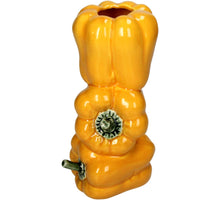 Vase Paprika Feines Steingut Gelb 11x9,8x19,9cm