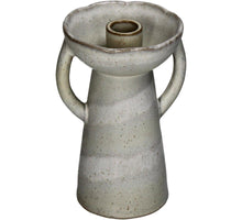Candle Stick Stoneware Ivory 11x9.8x16cm