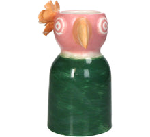 Vase Bird Stoneware Multi 13.5x15x21cm