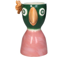 Vase Bird Stoneware Multi 14.6x13.5x21.7cm