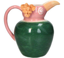 Vase Vogel Steingut Mehrfarbig 22,6x15,9x21,9cm