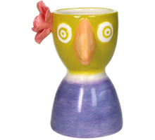 Vase Bird Stoneware Multi 12x11.4x16.5cm