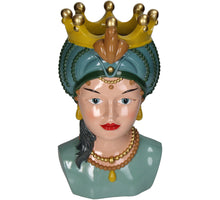 Vase Lady Crown Polyresin Multi 17.5x18.5x33cm