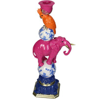 Kerzenständer Elefant Polyresin Rosa 13x8.5x30cm
