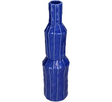 Vase Stoneware Blue 9.2x9.2x34.3cm