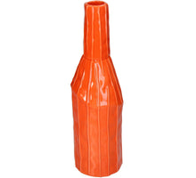 Vase Stoneware Orange 9.2x9.2x30.7cm