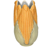 Vase Mais-Steingut Gelb 12x12x22cm