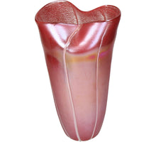 Vase aus Glas, Rot, 19,5 x 17,5 x 36,5 cm