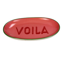 Plate Oval Voila Stoneware Pink 21x12.5x2.5cm