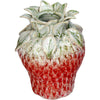 Vase aus Steingut, rot, 11,5 x 11,5 x 15 cm