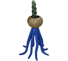 Kerzenhalter Tintenfisch Polyresin Blau 16x16x20cm