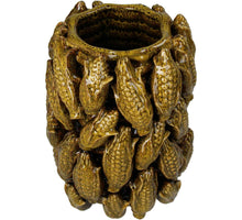 Planter Corn Fine Earthenware Yellow 23x22.5x26cm