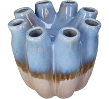 Vase Stoneware Blue 24.5x24.5x23.5cm