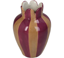 Vase Streifen Steinzeug Mehrfarbig 10.8x10.8x16.4cm