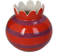 Vase Streifen Steinzeug Mehrfarbig 15x15x14.3cm