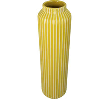 Vase Stoneware Mustard 10.5x10.5x35.5cm