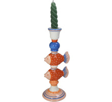 Kerzenständer Steingut Fische Multi 10.4x9.3x26.5cm