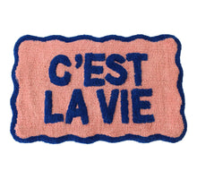 Badematte C'est La Vie Baumwolle Mehrfarbig 50x80cm